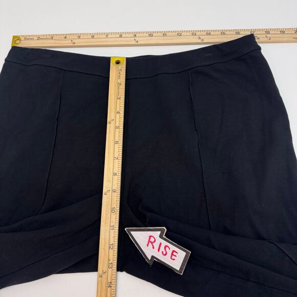 J Jill Wearever Forward Seam Wide Leg Crop Pants Women L Black Basic Minimalist - Picture 3 of 8